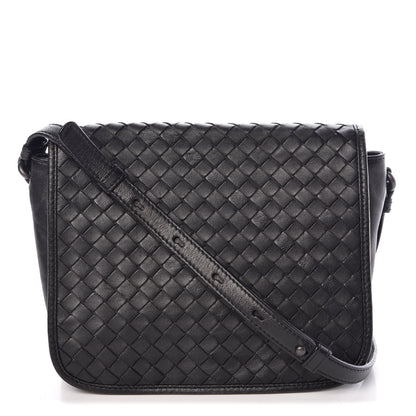 Bottega Veneta Nappa Intrecciato Messenger Bag Black 1 of 7