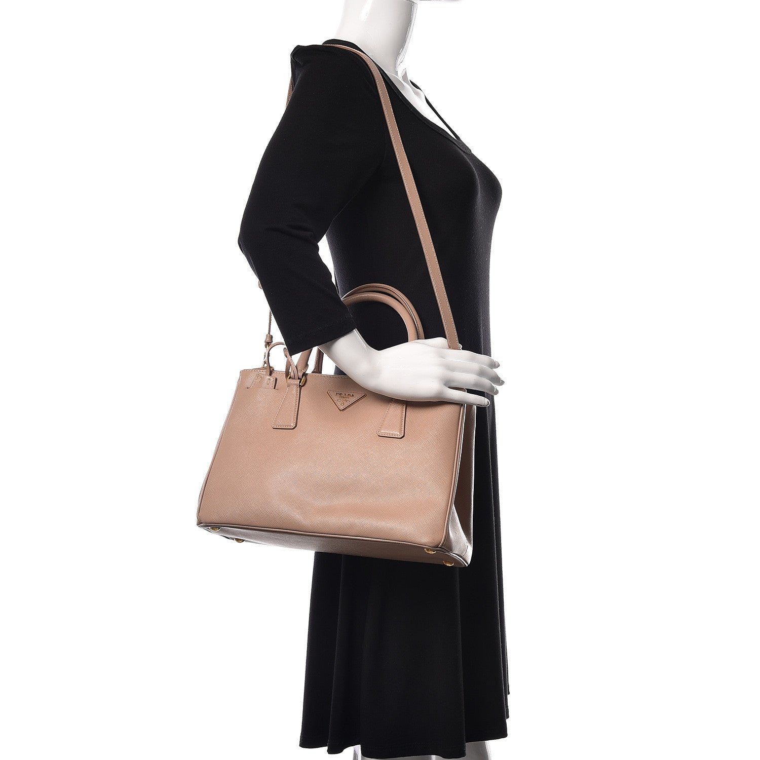 Prada Saffiano Small Galleria Double Zip Tote Cammeo 2 of 13