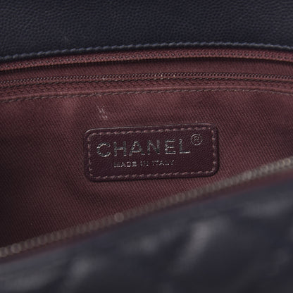 Chanel Caviar Quilted Medium Coco Handle Flap Navy Blue 7 of 14