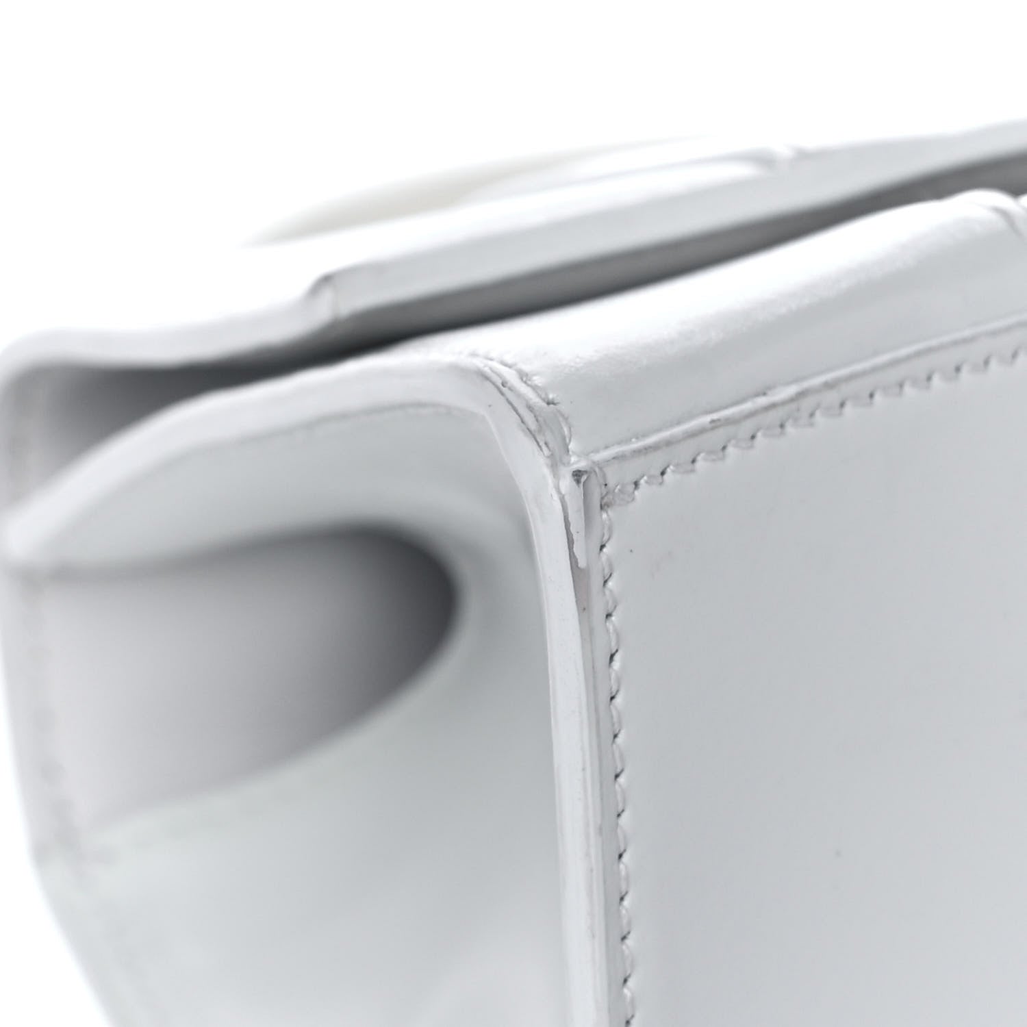 Balenciaga Shiny Box Calfskin Small Hourglass Top Handle Bag White 9 of 20