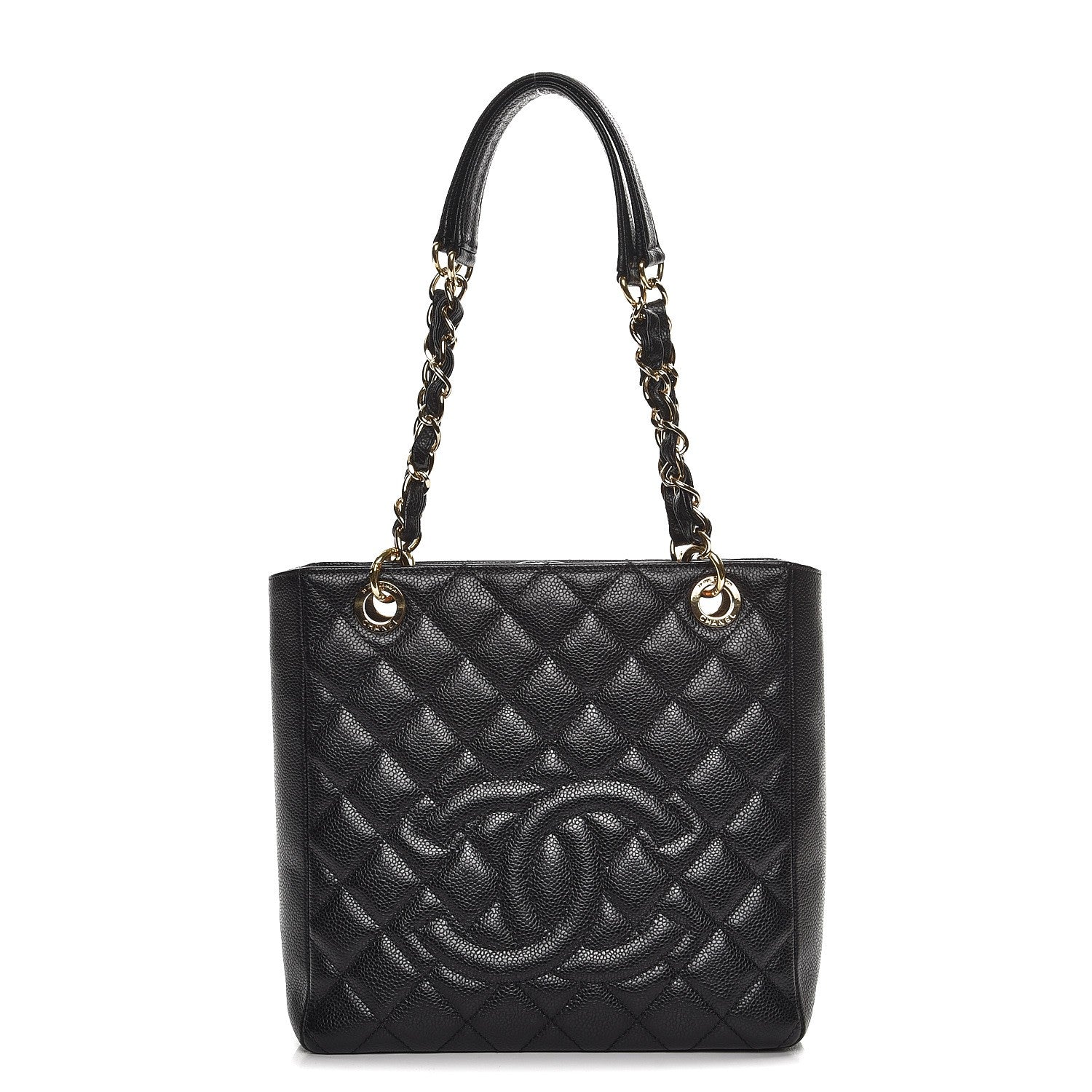 Chanel Caviar Quilted Petit Shopping Tote PST Black 1 of 13