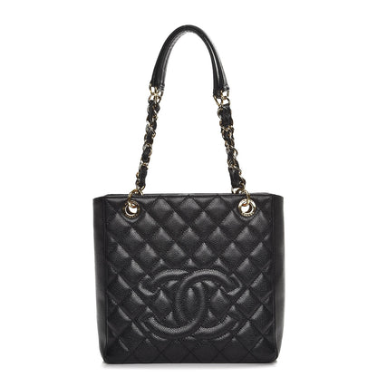 Chanel Caviar Quilted Petit Shopping Tote PST Black 1 of 13