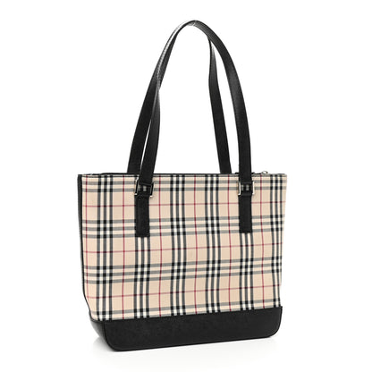 Burberry Vintage Check Tote Black 3 of 9