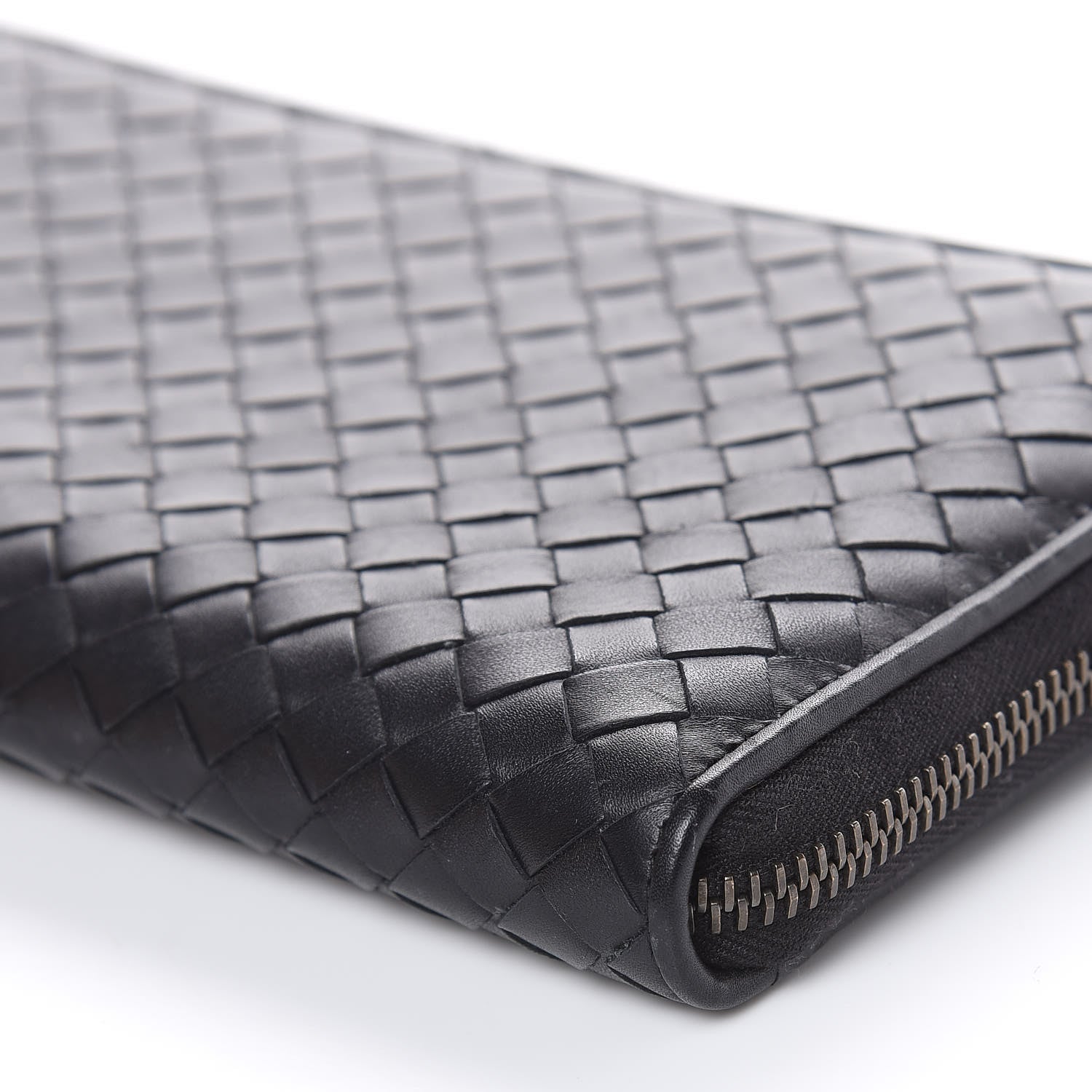 Bottega Veneta Nappa Intrecciato Zip Around Wallet Black 8 of 10