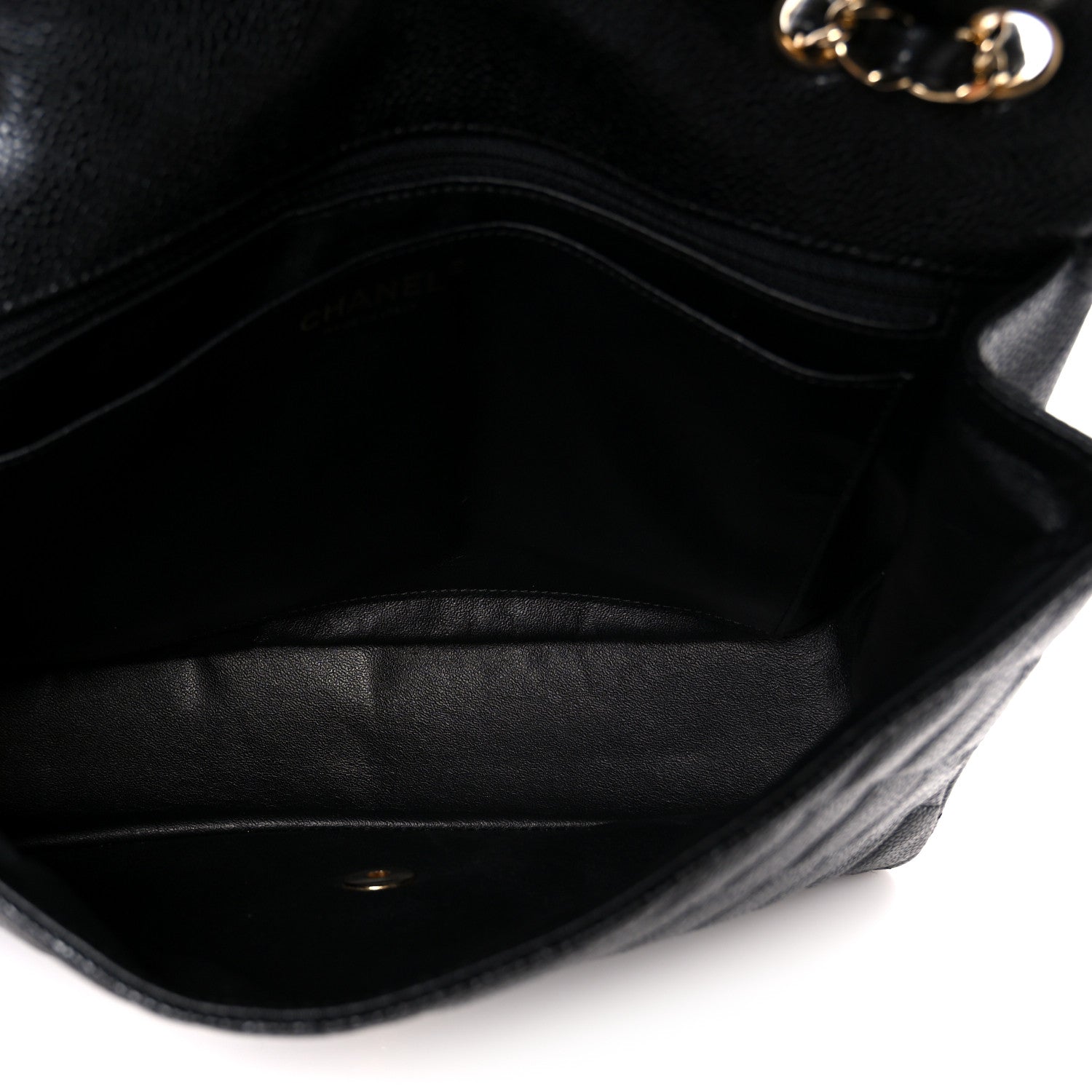 Chanel Caviar Quilted Jumbo Single Flap Black 5 of 11