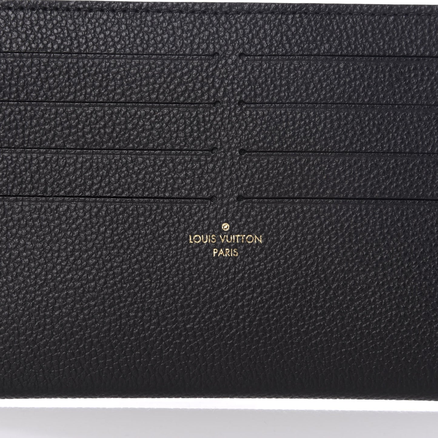 Calfskin Felicie Chain Wallet Card Holder Insert Black