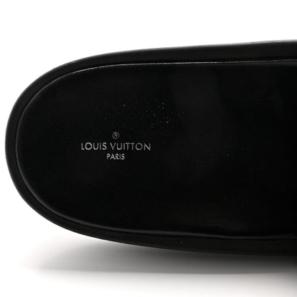 Louis Vuitton Metallic Calfskin Monogram Logo Sunbath Slide Sandals 41 9 of 10