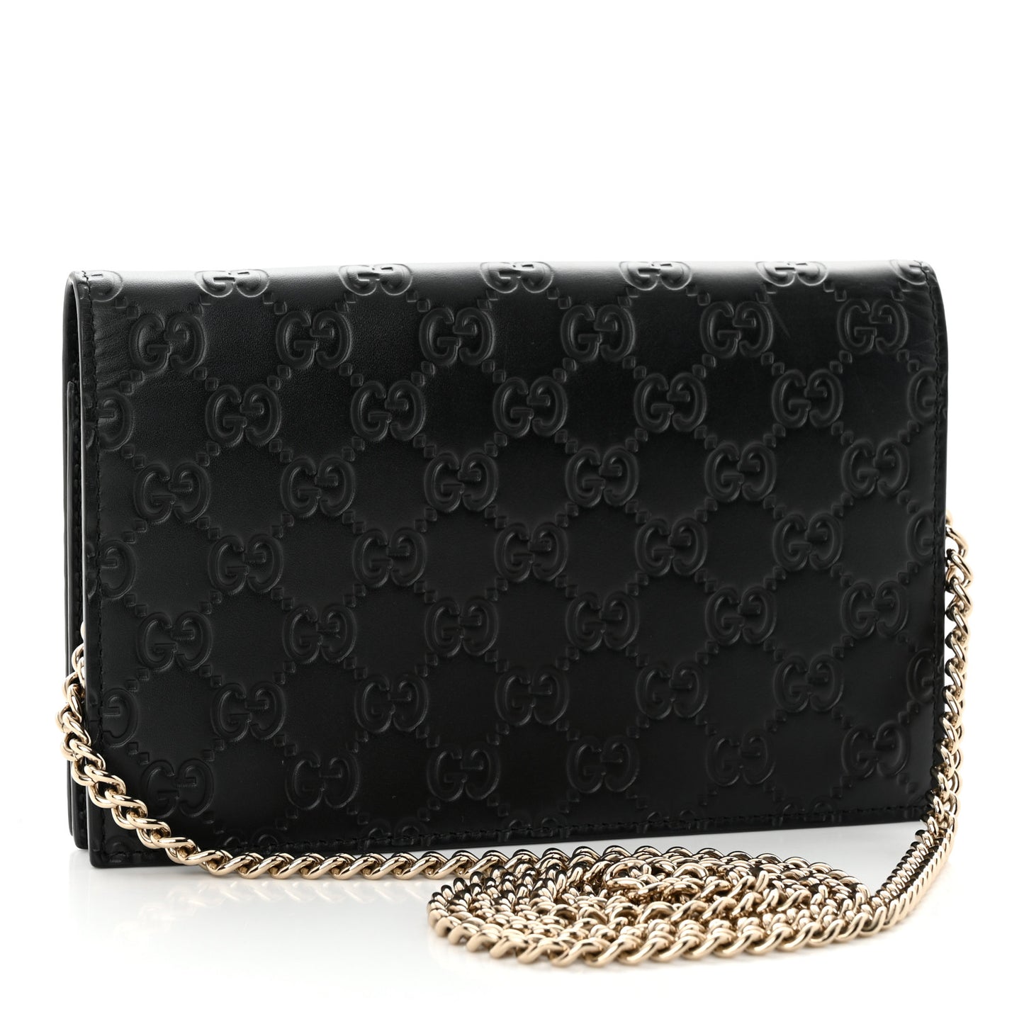 Guccissima Signature Bowy Chain Wallet Black