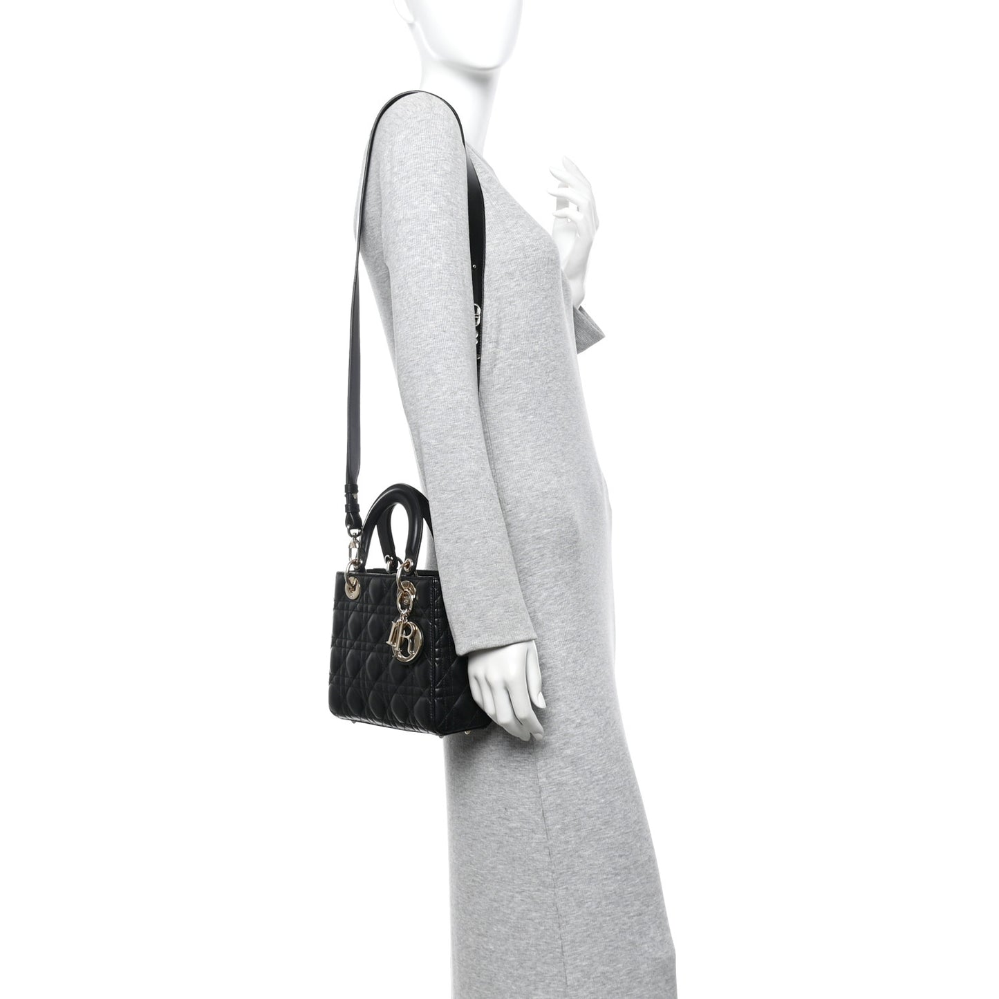 Lambskin Cannage Small My ABCDior Lady Dior Black