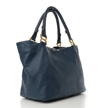 Chloe Calfskin Large New Marcie Tote Royal Navy 3 of 17