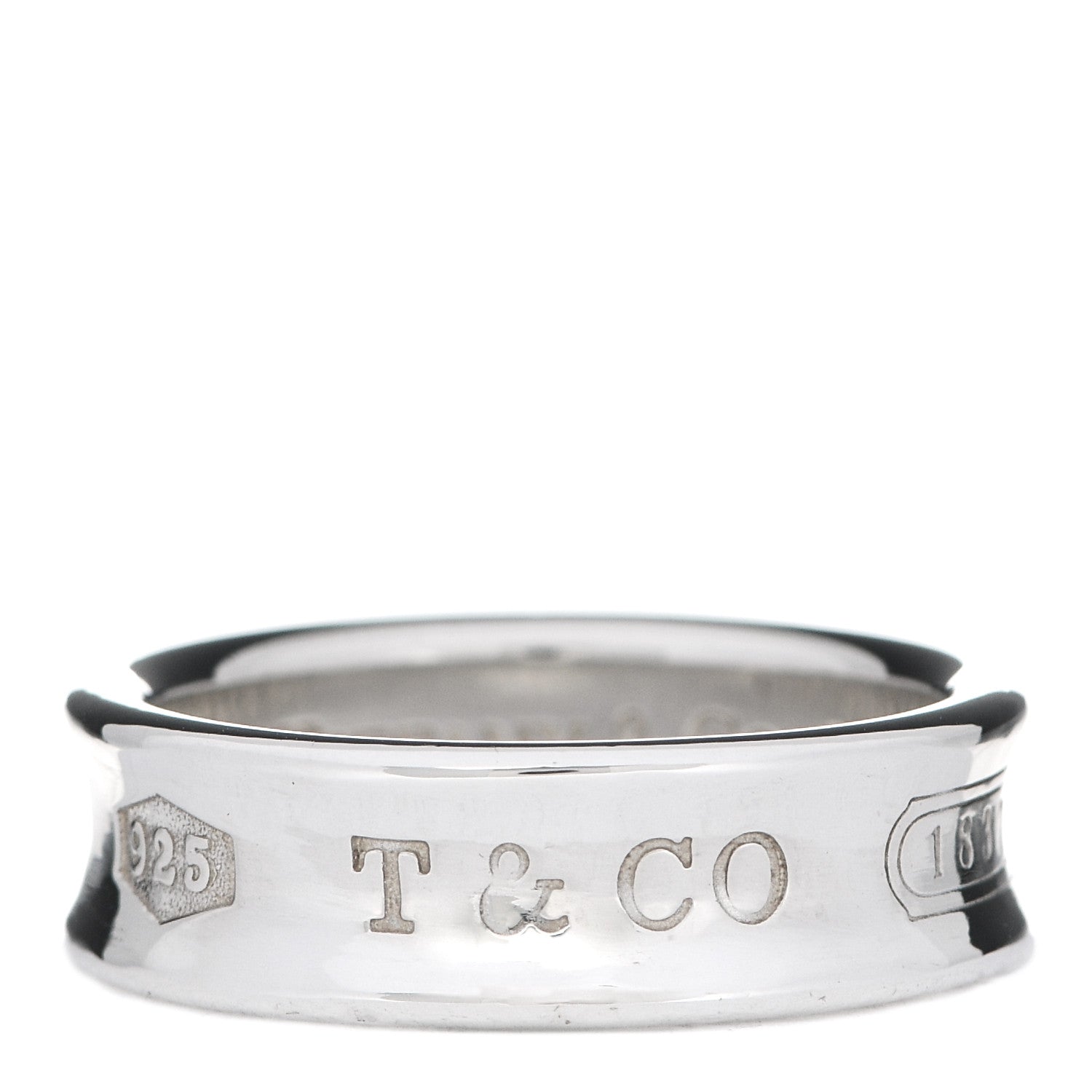 Tiffany Sterling Silver 1837 Band Ring 59 8.75 1 of 6