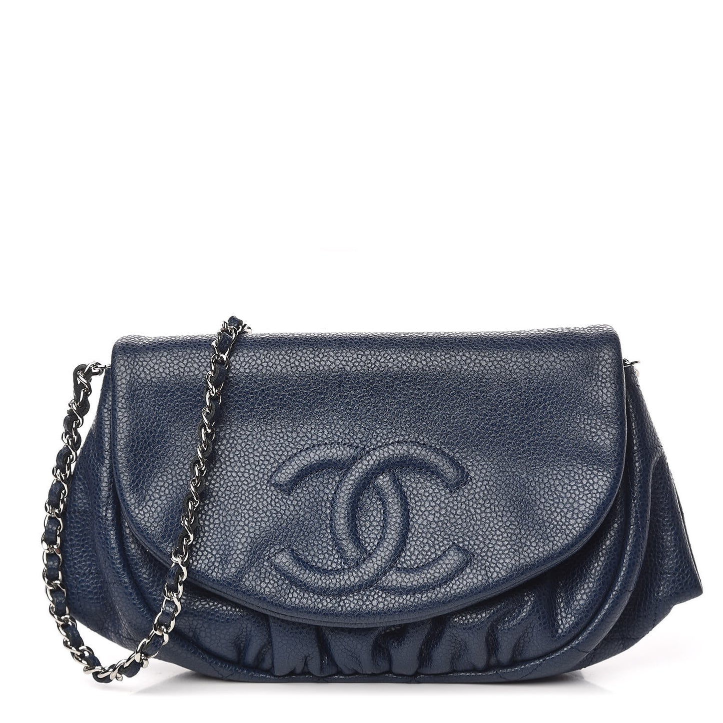 Caviar Half Moon Wallet On Chain WOC Navy
