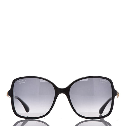 Chanel Acetate Polarized Bijou Square Sunglasses 5355 Black 3 of 9