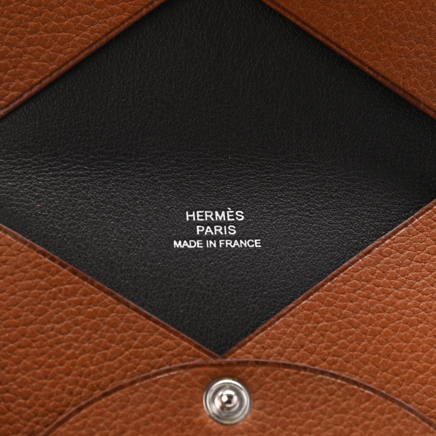 Hermes Calvi Verso Card Case Gold Black 6 of 7