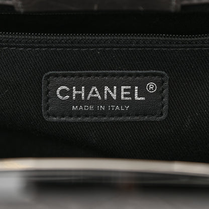 Chanel Glazed Calfskin Quilted Large CC Delivery Tote Grey 6 of 10