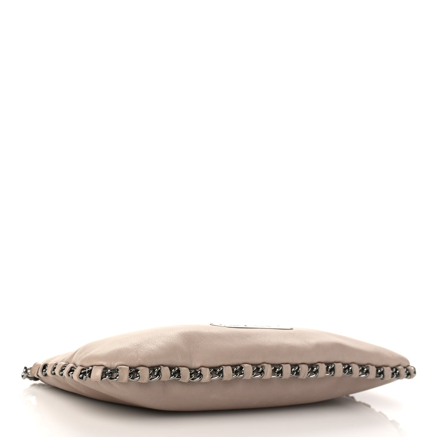 Chanel Lambskin Flat Shoulder Bag Beige 4 of 9