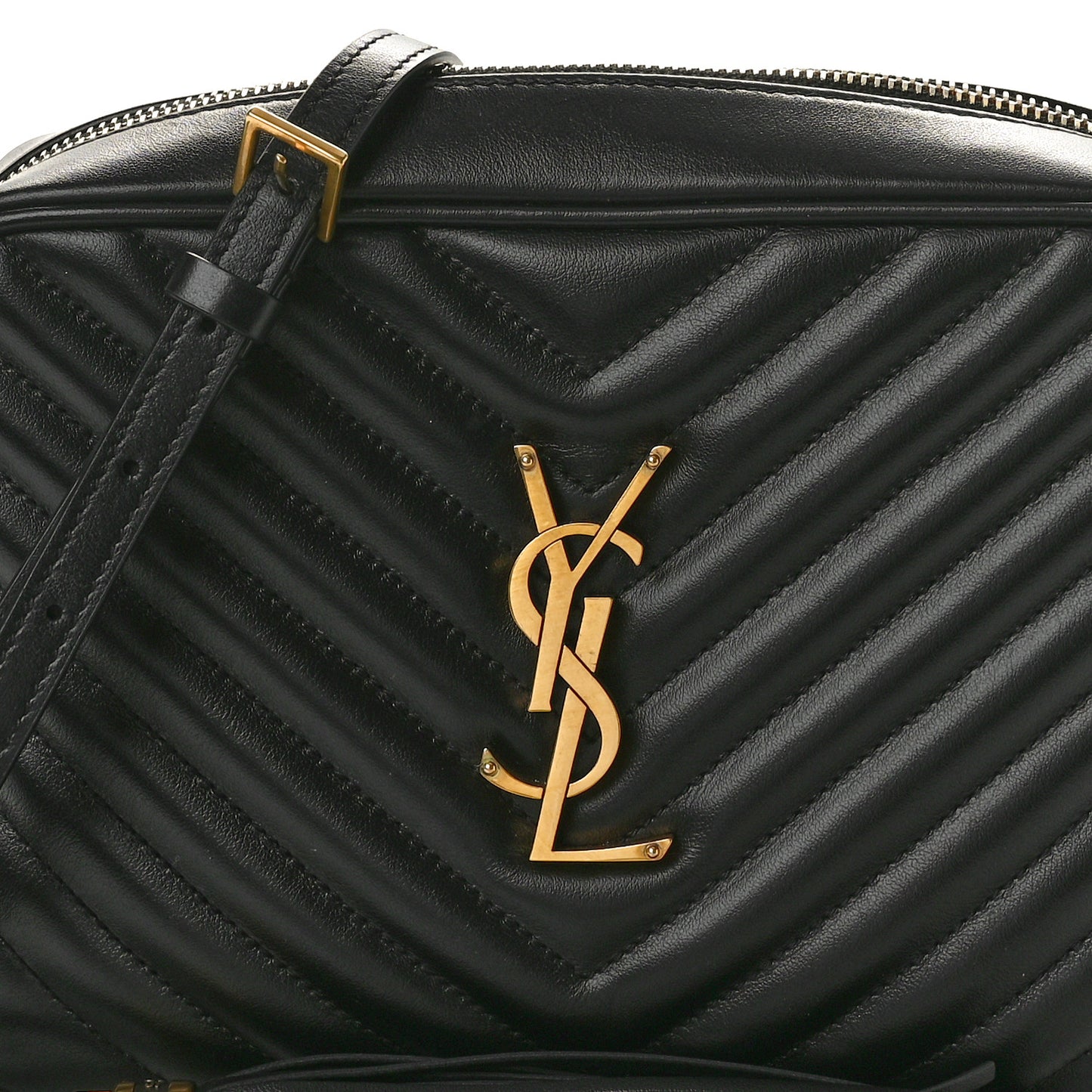 Calfskin Matelasse Monogram Lou Camera Bag Black