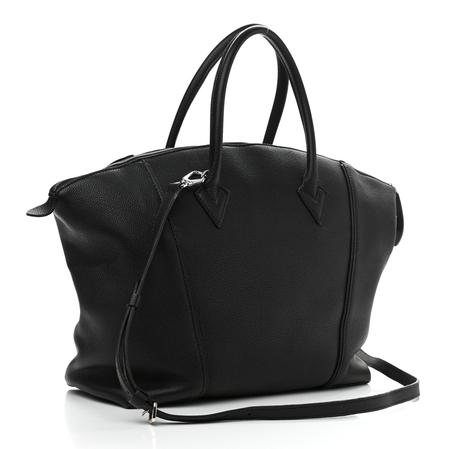 Louis Vuitton Veau Cachemire Soft Lockit MM Black 3 of 12