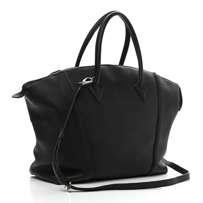 Louis Vuitton Veau Cachemire Soft Lockit MM Black 3 of 12