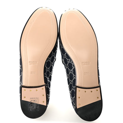 Gucci Denim Crystal GG Monogram Horsebit Womens Jordaan Loafers 36.5 Deep Blue Blue Milad 6 of 10