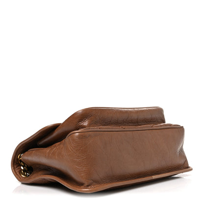 Saint Laurent Crinkled Calfskin Matelasse Monogram Medium Niki Chain Satchel Caramel 4 of 12