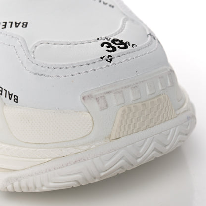 Balenciaga Technical Fabric Allover Logo Mens Triple S Sneakers 39 White Black 7 of 7