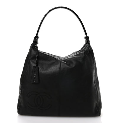 Chanel Calfskin CC Hobo Black 1 of 10