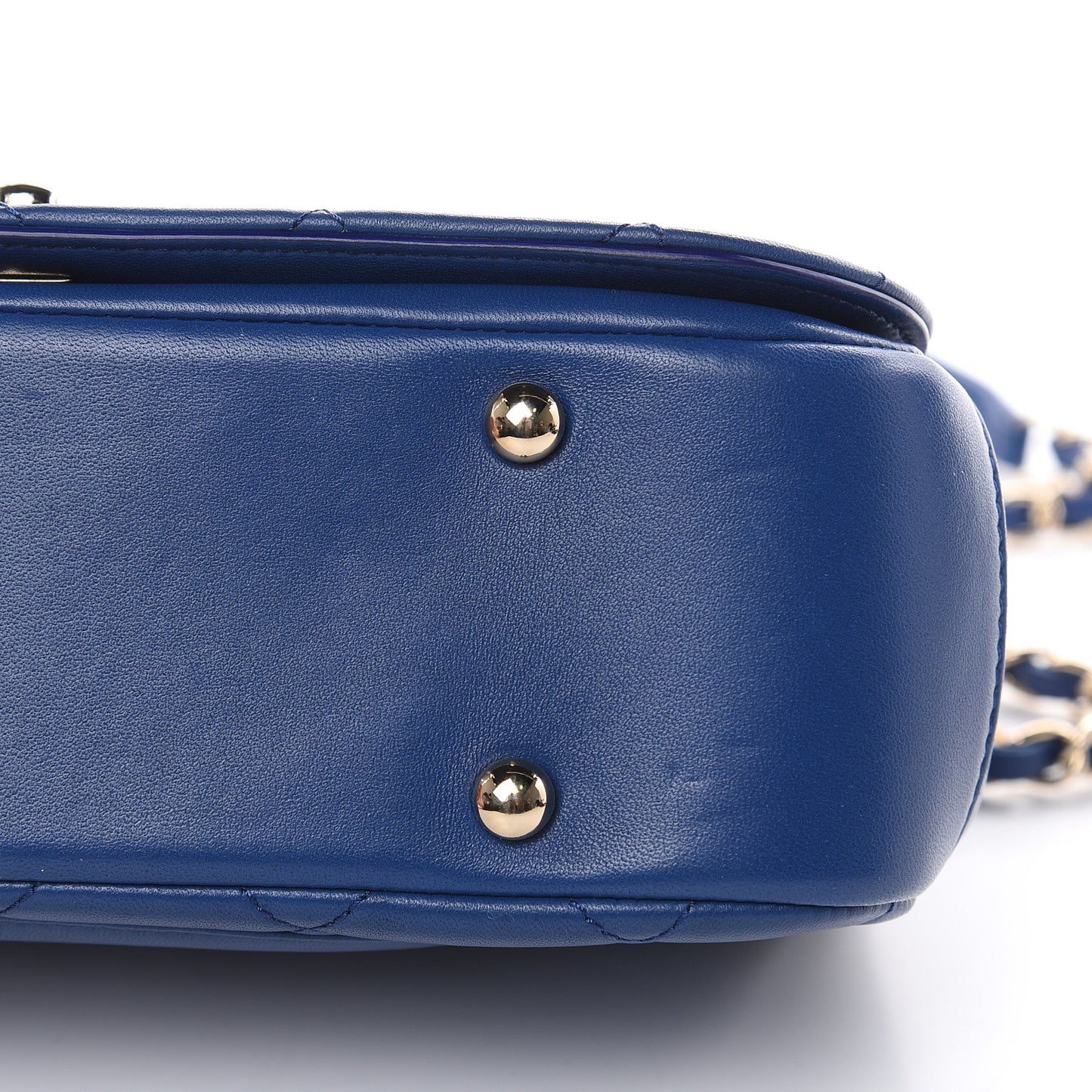 Lambskin Small Carry Chic Flap Blue