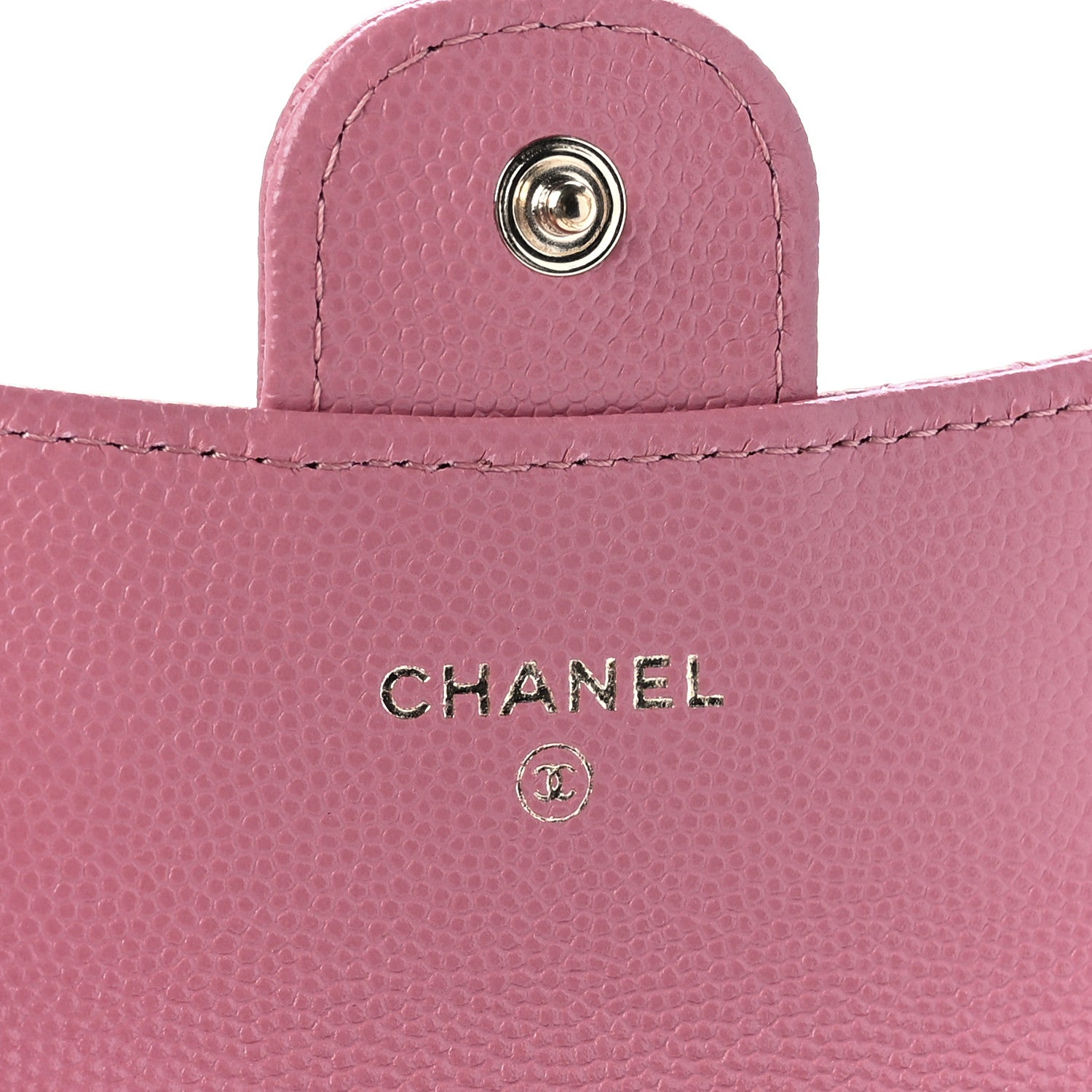 Chanel Caviar Quilted Flap Card Holder Wallet Pink 5 of 10