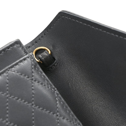 Saint Laurent Lambskin Quilted Monogram Micro Gaby Crossbody Bag Storm 10 of 10