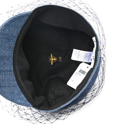 Christian Dior Denim Arty Veil Cap 57 Blue 8 of 9