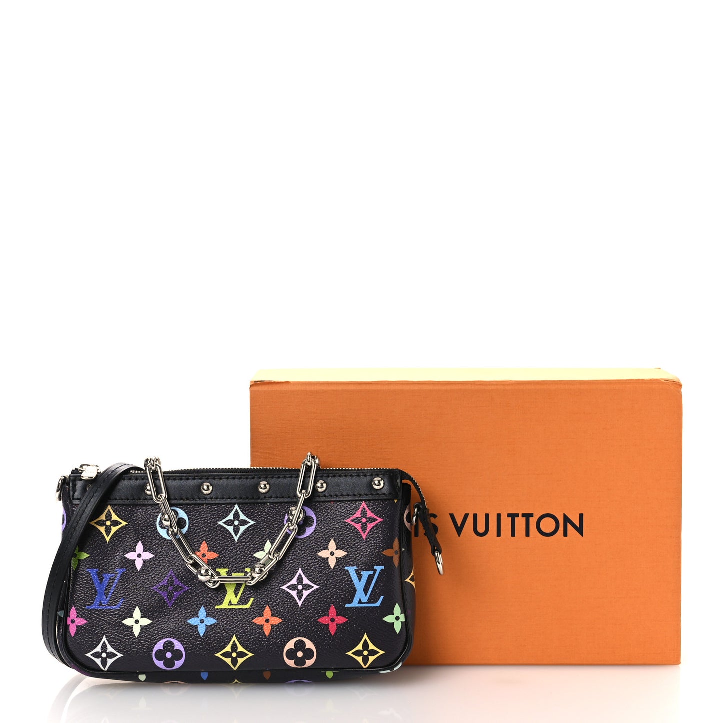 LV X TM Monogram Multicolor Pochette Accessories Black