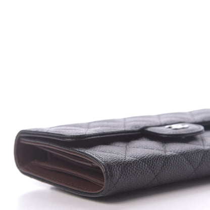 Chanel Caviar Quilted Large Flap Wallet Black 8 of 10
