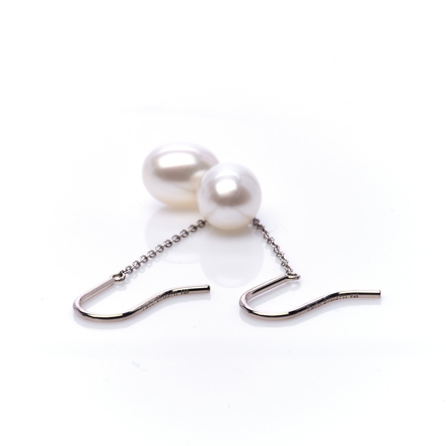 Sterling Silver Pearl 8mm Elsa Peretti Pearls By The Yard Earrings