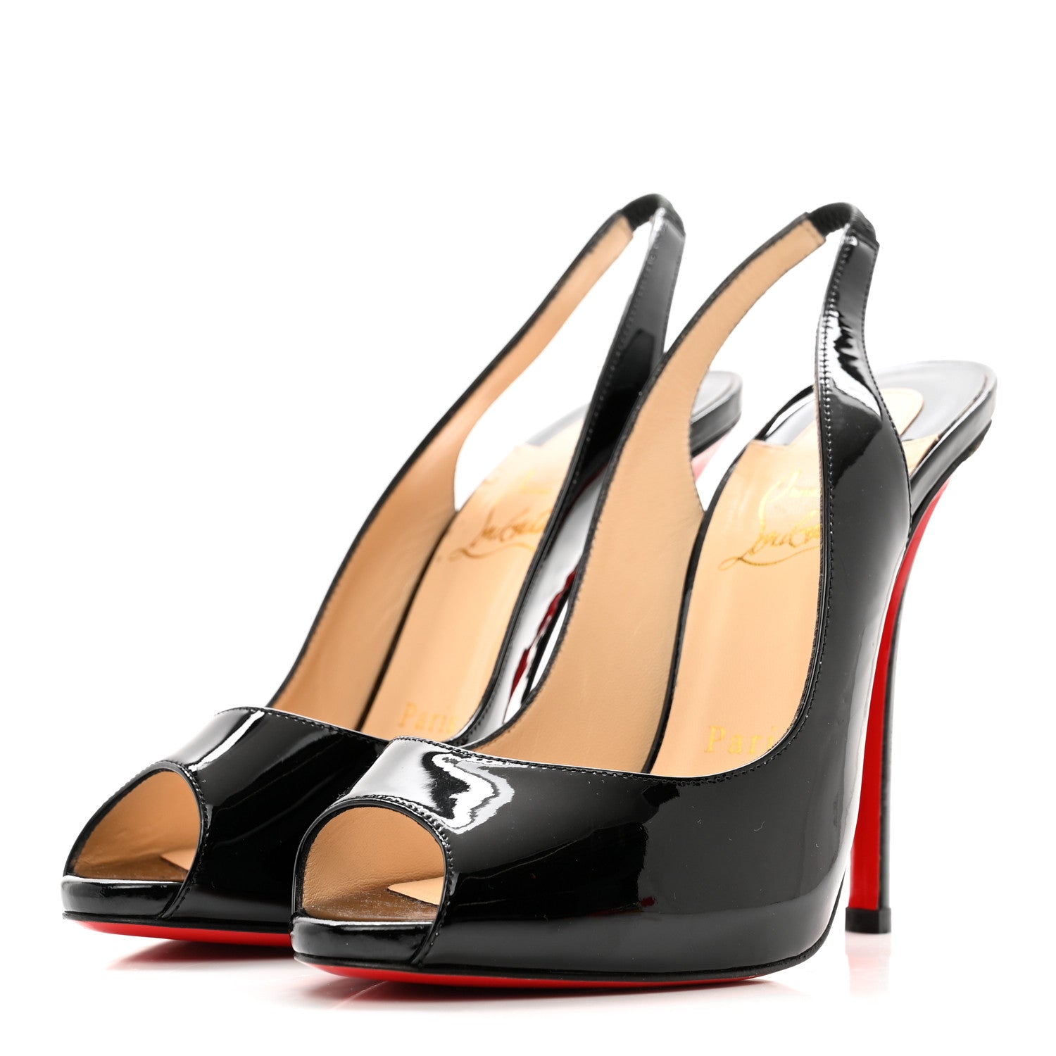 Christian Louboutin Patent Private Number 120 Pumps 36.5 Black 3 of 7