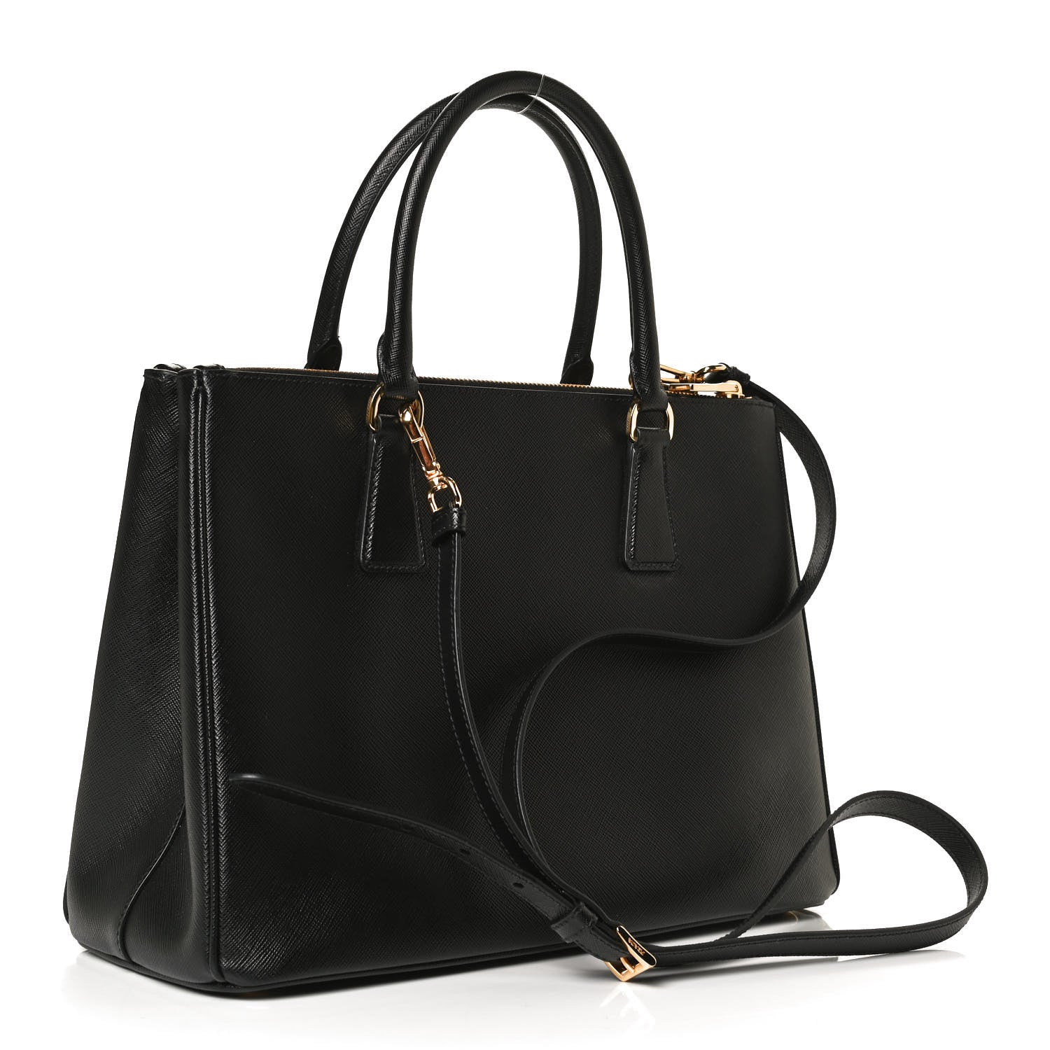 Prada Saffiano Medium Galleria Double Zip Tote Black 3 of 11