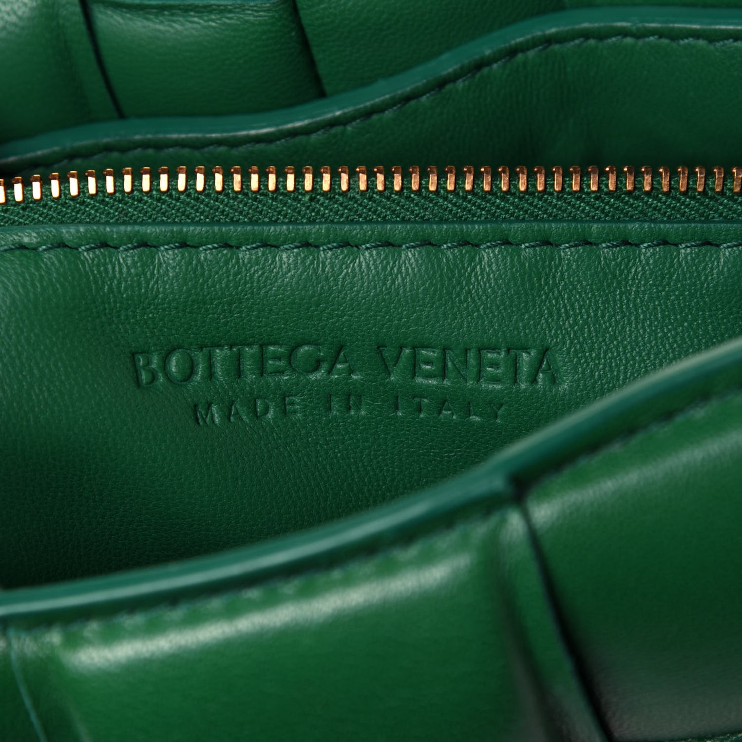 Nappa Maxi Intreccio Padded Cassette Crossbody Bag Racing Green