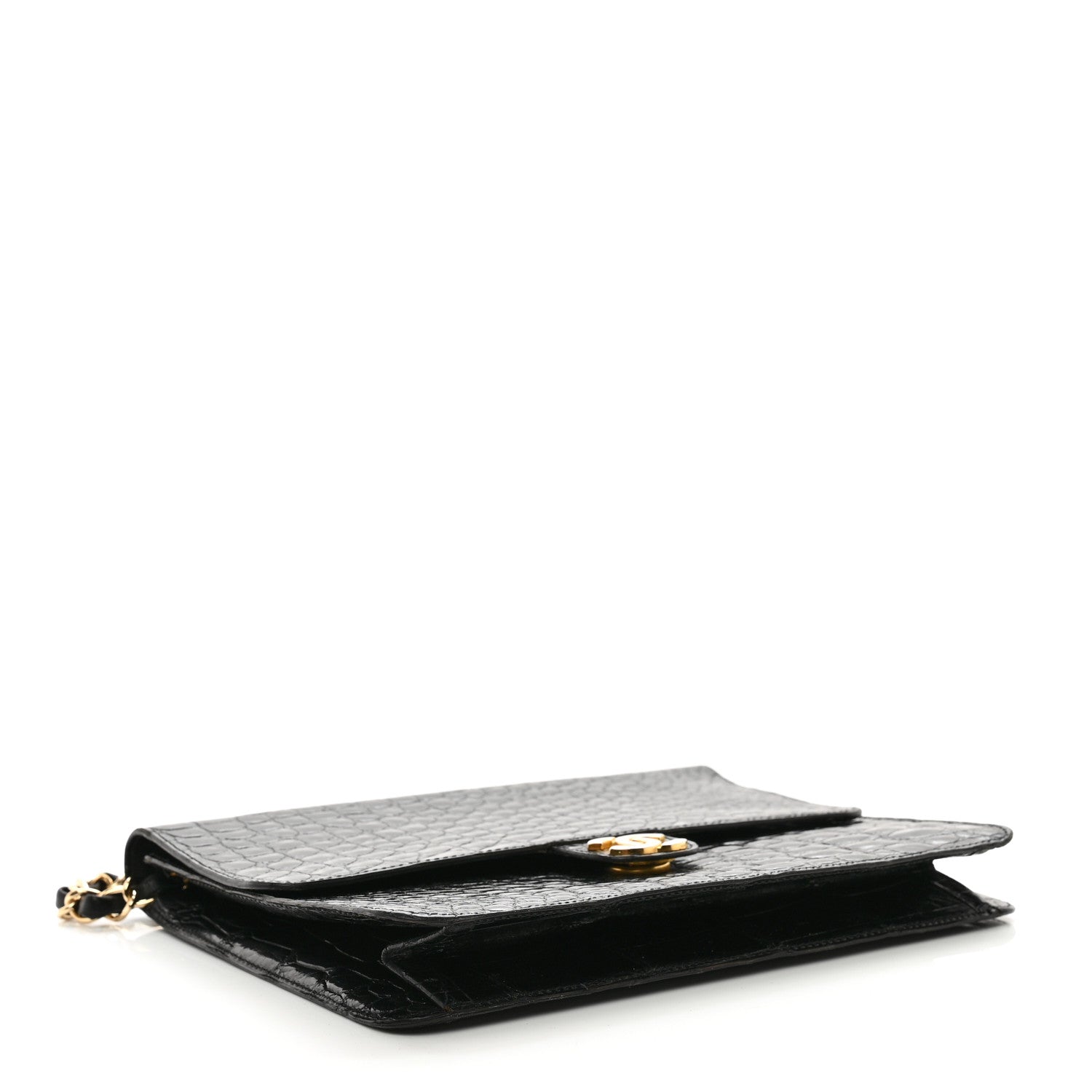 Chanel Shiny Crocodile Small Flap Black 3 of 13