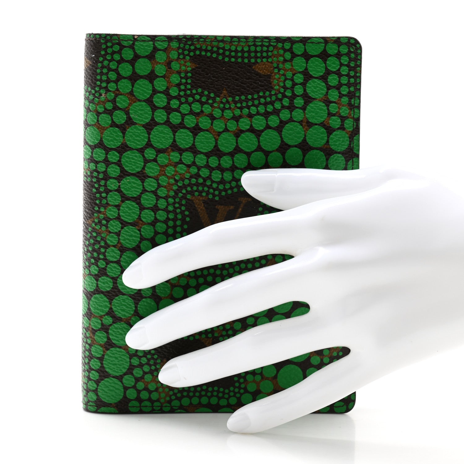 Louis Vuitton Monogram Kusama Town Small Ring Agenda Green 2 of 7