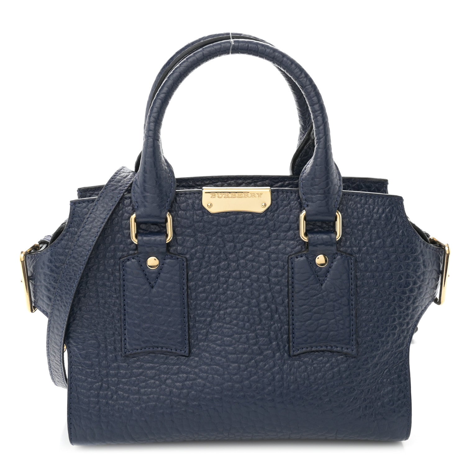 Burberry Signature Grain Small Clifton Bag Navy Blue 1 of 10