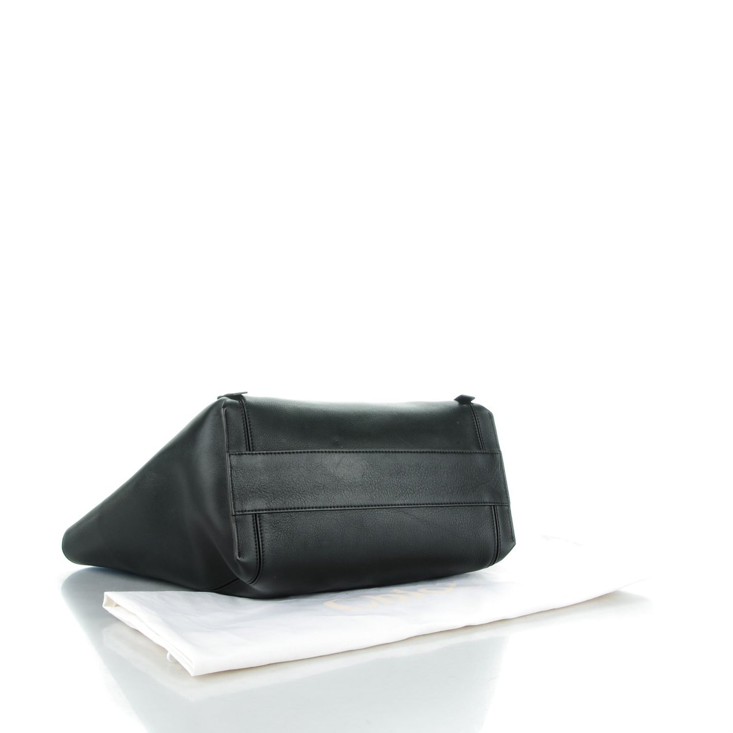 Smooth Calfskin Medium Milo Shopping Tote Black