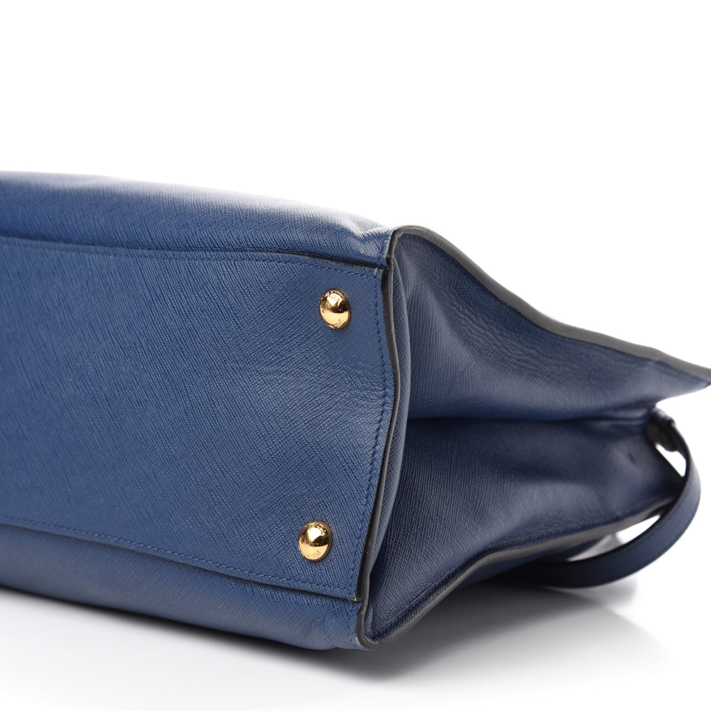Saffiano Soft Triple Pocket Tote Bluette
