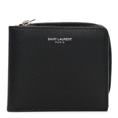 Saint Laurent Grain De Poudre Bi-Fold Wallet Black 1 of 7