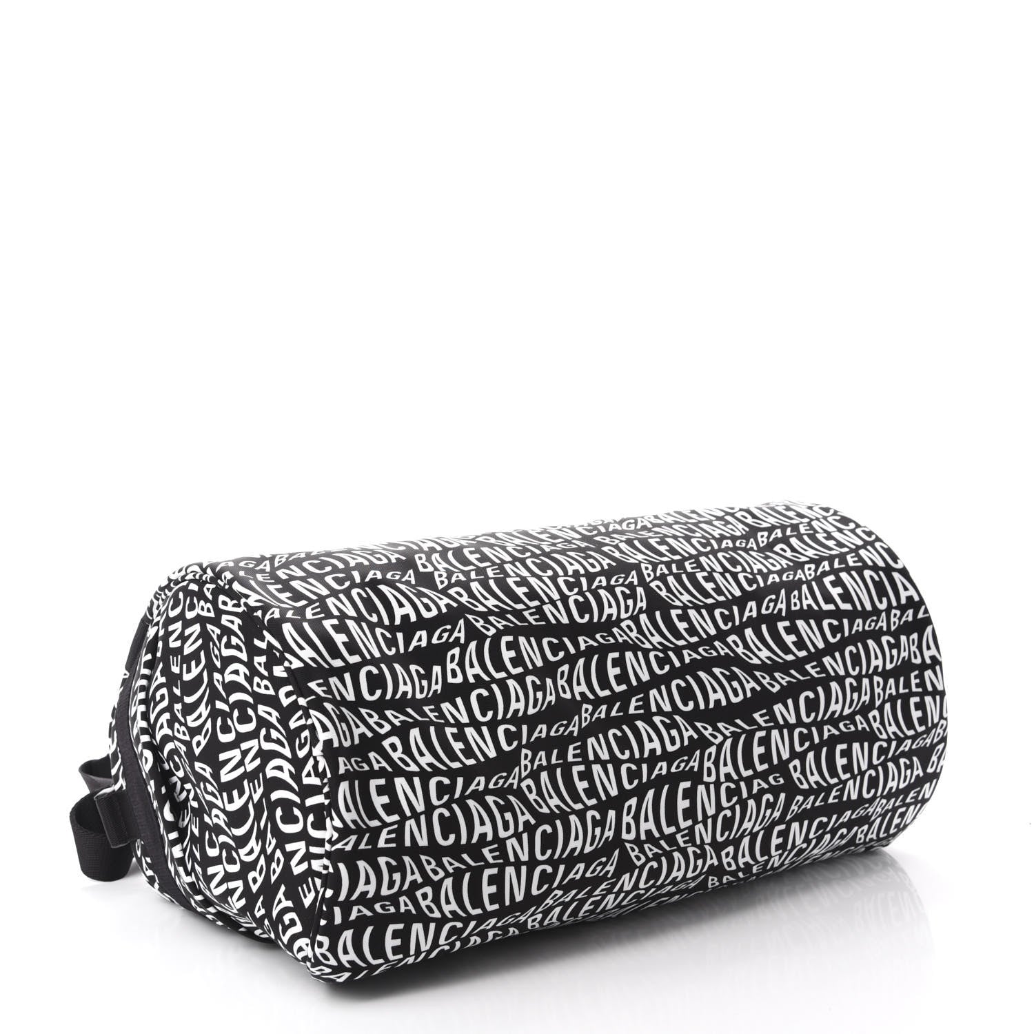 Balenciaga Nylon Wave Logo Wheel Gym Bag Black 3 of 9