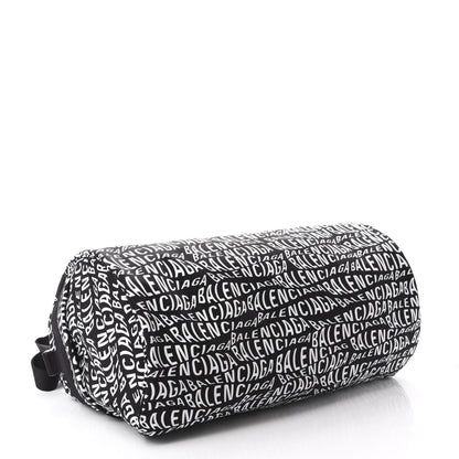 Balenciaga Nylon Wave Logo Wheel Gym Bag Black 3 of 9