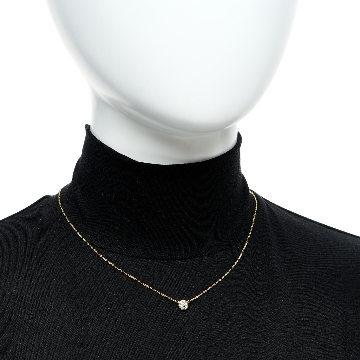 18K Yellow Gold Diamond .44ct Elsa Peretti Diamonds by the Yard Pendant Necklace