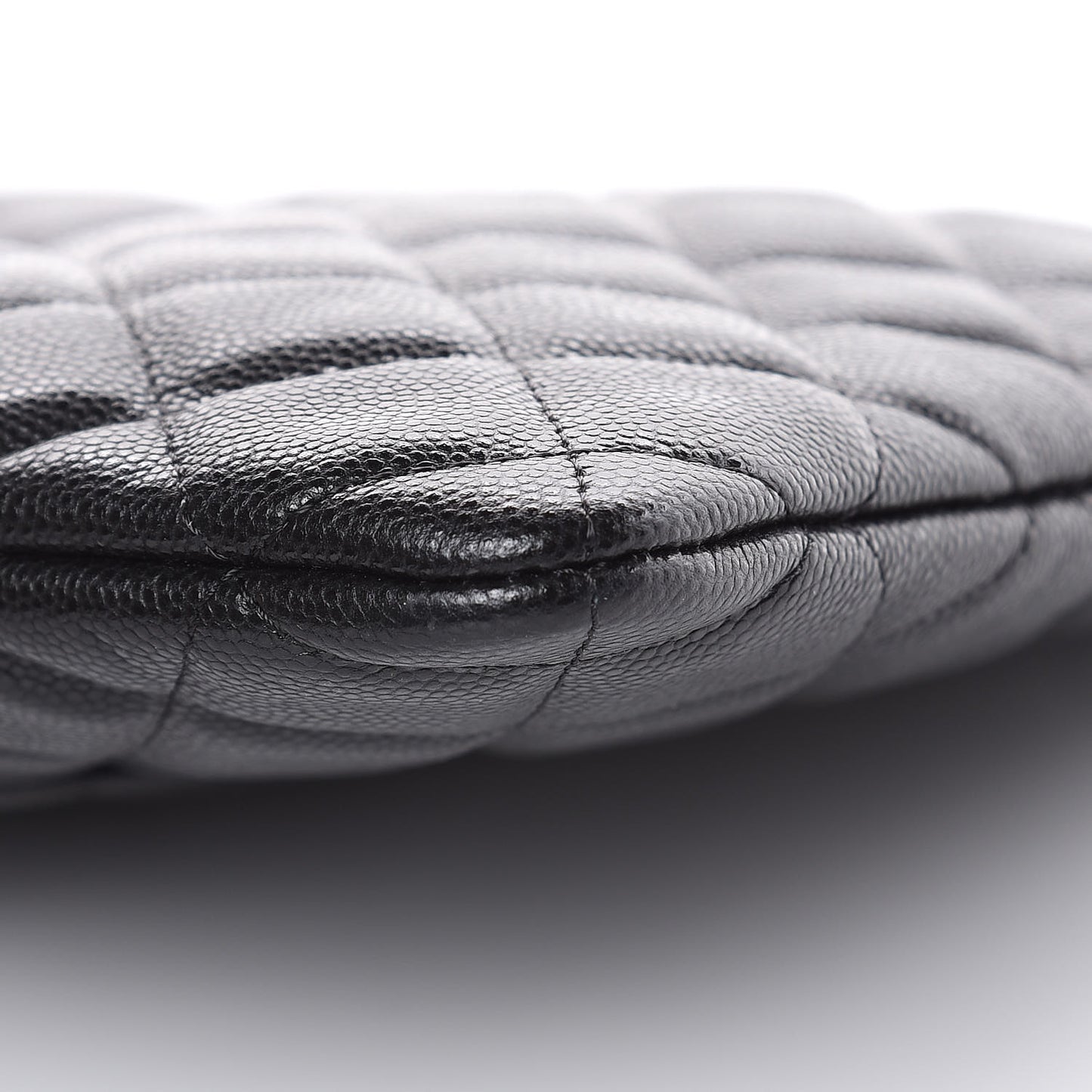 Caviar Quilted Large Cosmetic Case Black