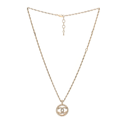 Chanel Pearl CC Round Pendant Necklace Gold 3 of 5