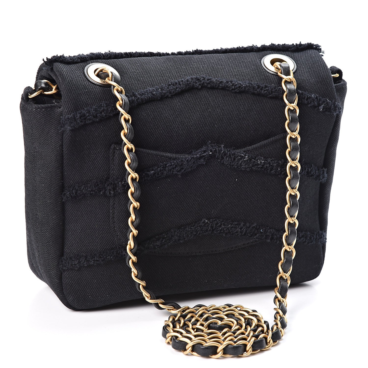 Chanel Denim Coco Flap Black 2 of 9