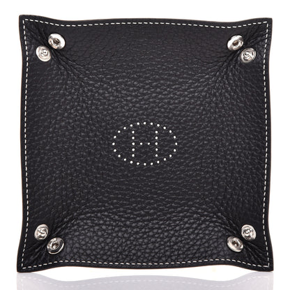 Hermes Taurillon Clemence Mises et Relances Change Tray Black 5 of 7